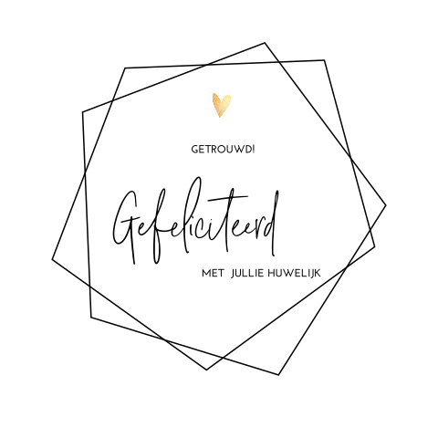 Felicitatie voor huwelijk met hartje