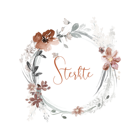 Condoleance kaart met bloemenkrans