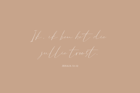 Condoleance kaart met bijbeltekst over troost