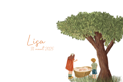 Geboortekaartje met broertje en zusje