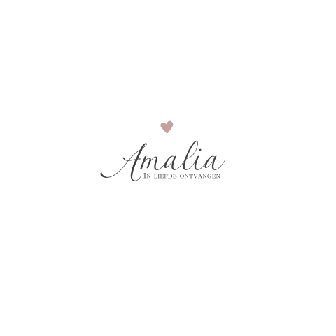 Geboortekaartjes voor meisje met hartje