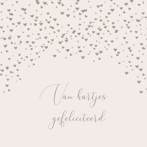 Verjaardagskaart met leuke hartjes en tekst