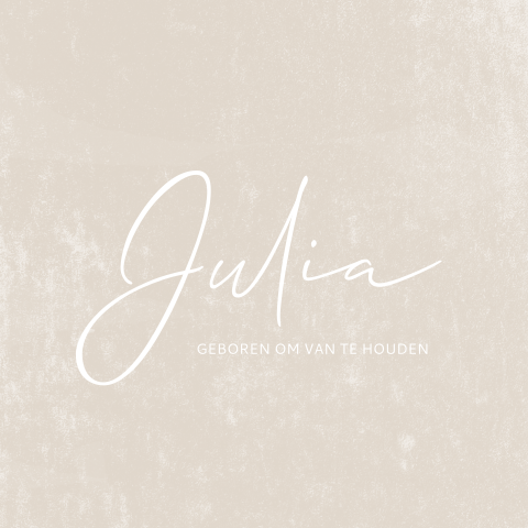 Christelijk geboortekaartje voor meisje in taupe