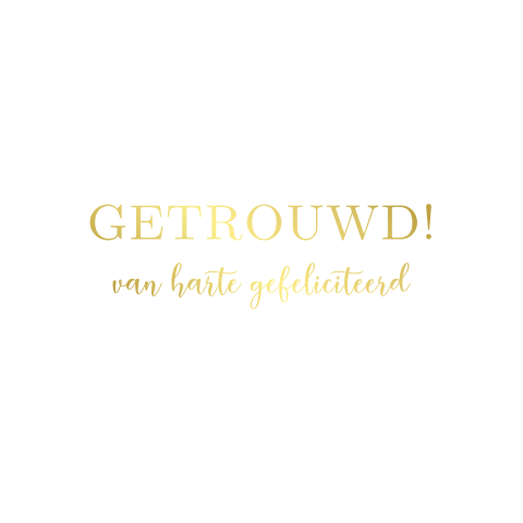 Christelijke felicitatiekaart voor huwelijk met goudfoliefolie