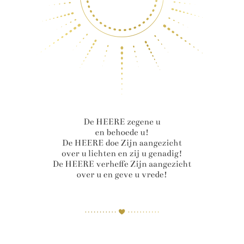 Christelijke kaart versturen met zegenbede uit numeri 6