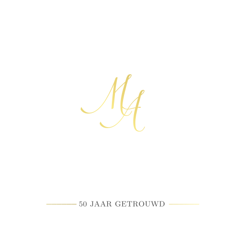 Klassieke jubileumkaart met goudfolie