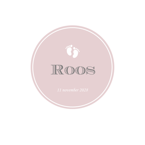 Klassiek geboortekaartje meisje met voetjes