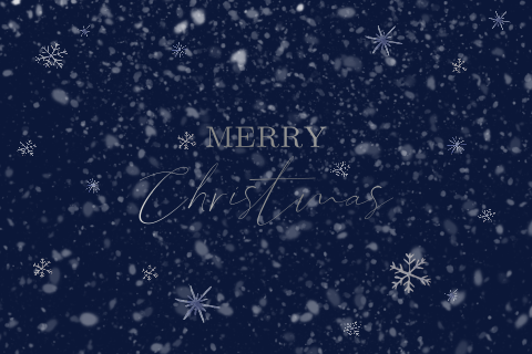 Kerstkaart versturen met zilverfolie en sneeuwvlokken