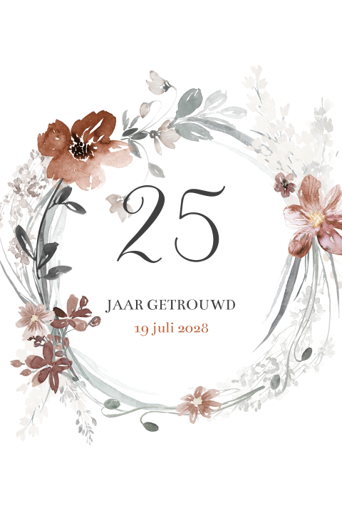 jubileumkaart 25 jaar getrouwd