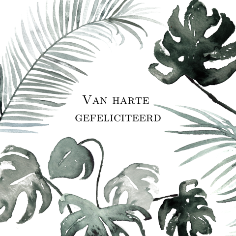 Verjaardagskaart voor een man met bladeren