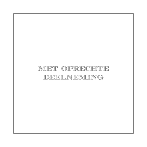 Klassieke met oprechte deelneming kaart met kader