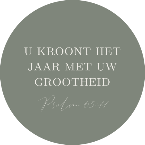 Sticker met bijbeltekst voor kerstkaarten