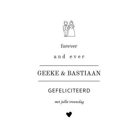 Felicitatie voor trouwdag met leuk icoontje