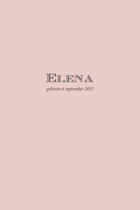 Klassieke geboortekaartjes voor meisjes in roze