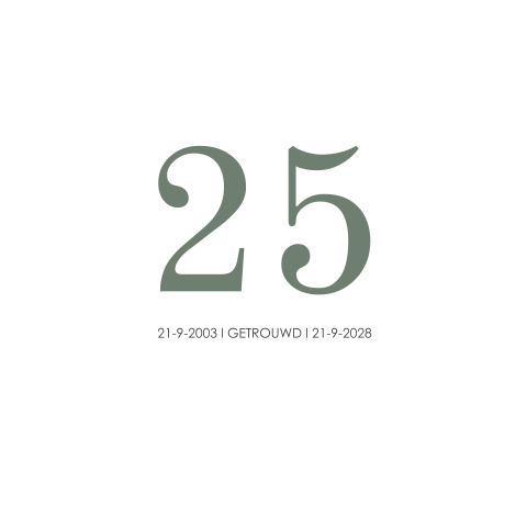 Jubileumkaart maken 25 jaar getrouwd klassiek