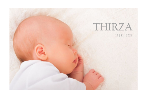 Lief geboortekaartje met foto voor meisje