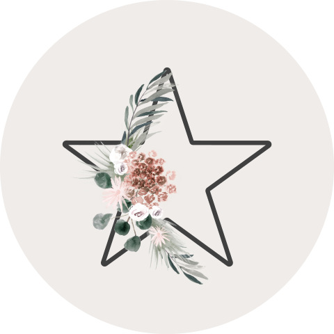 Sluitsticker met kerstster