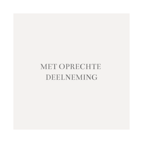 Stijlvolle condoleance kaart - met oprechte deelneming