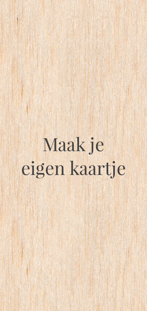 maak je eigen houten geboortekaartje 10x21 staand