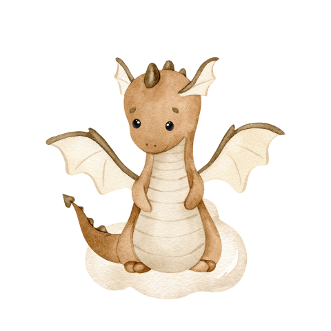 Sluitzegel met een stoer draakje bruin