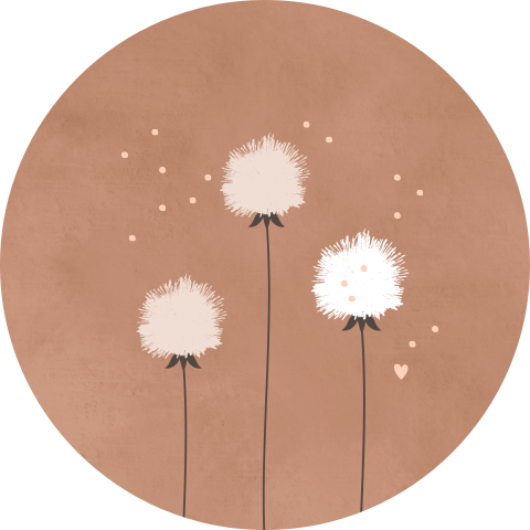 Sluitzegel met mooie pluisbloemen