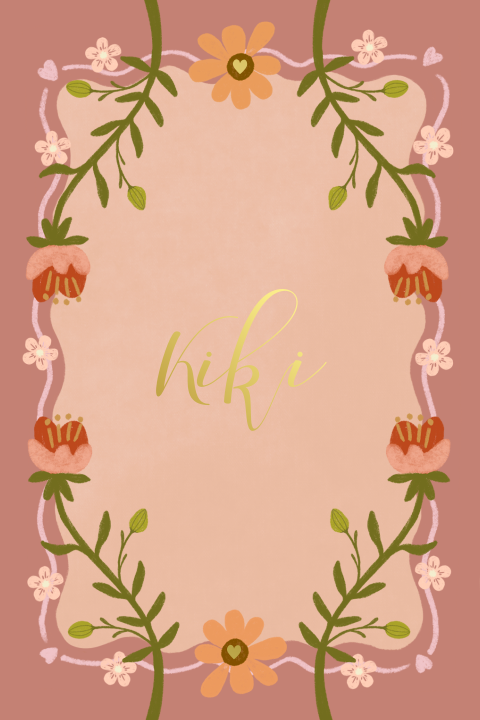 Geboortekaartje meisje met vrolijke bloemen