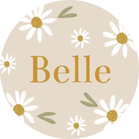 Sluitzegel met madeliefjes en naam