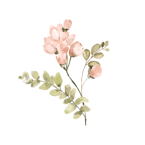 Sluitzegel met roze veldbloemen