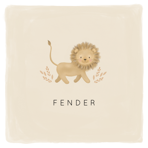 Geboortetegeltje met leeuwtje