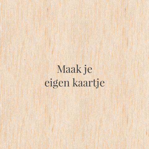 maak je eigen houten geboortekaartje - vierkant