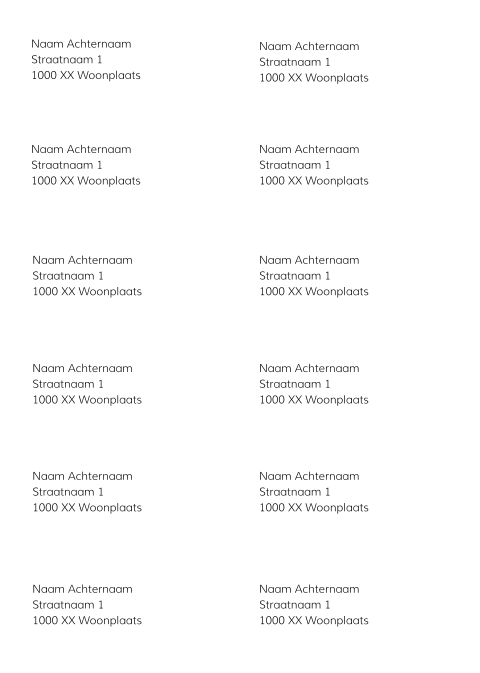 adressticker zelf maken