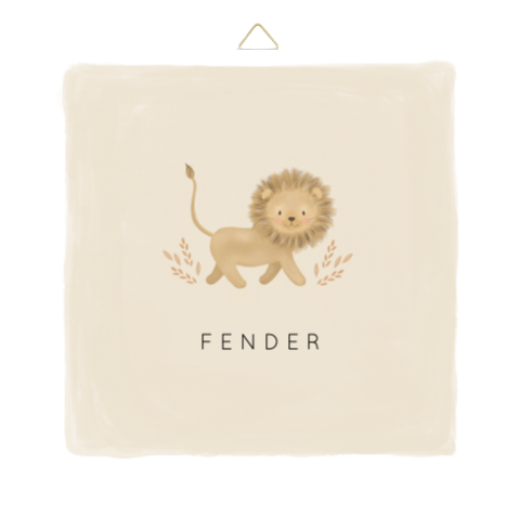 Geboortetegeltje met leeuwtje