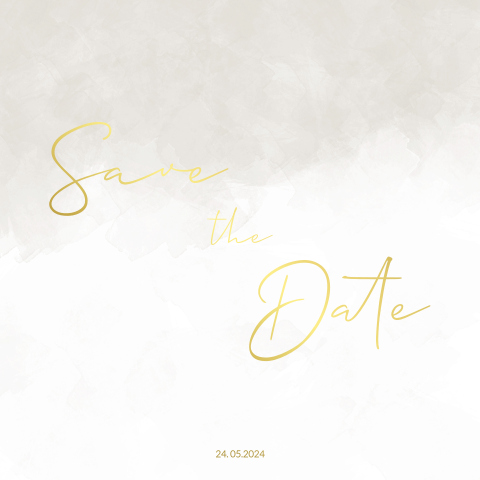 Moderne save the date kaart taupe watercolor