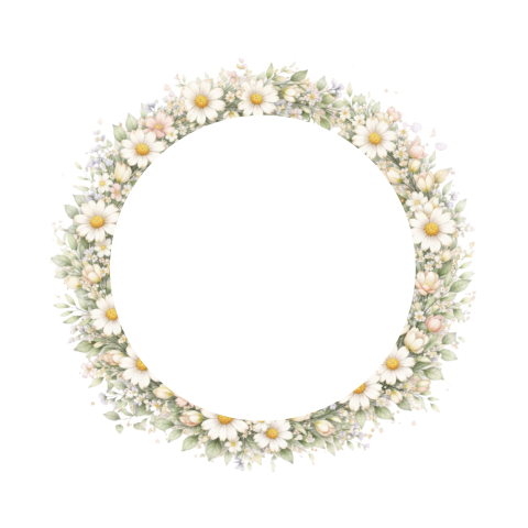 Geboortekaartje meisje met bloementjes | Bloemenkrans doorkijkje