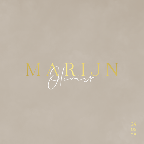 Minimalistisch beige geboortekaartje velvetlook | Pure Velvet