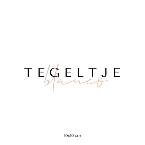 Blanco tegeltje 10x10 cm