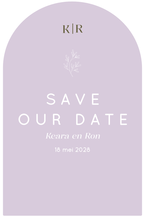 Save the Date Blooming Heather | Lila boog
