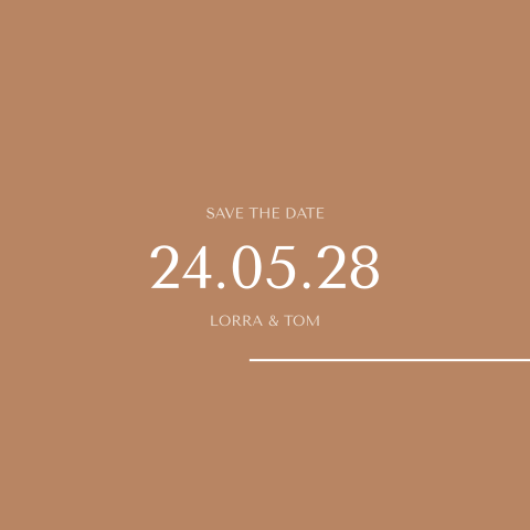 Neutraal Save the date kaart