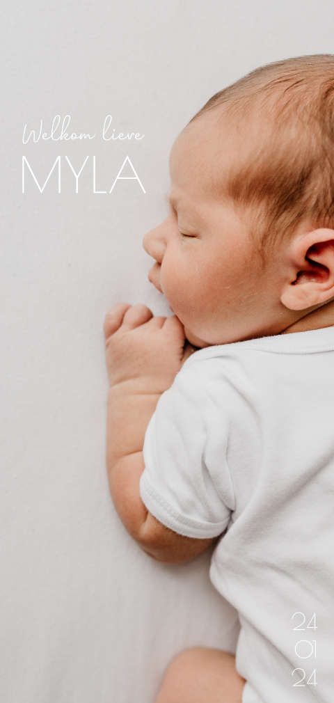 Staand foto geboortekaartje