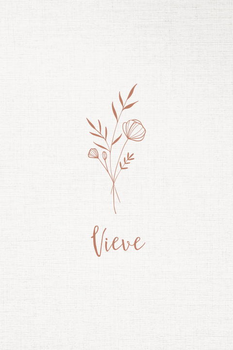 Geboortekaartje meisje linnenlook