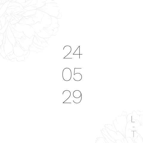Minimalistische save our date kaart roos