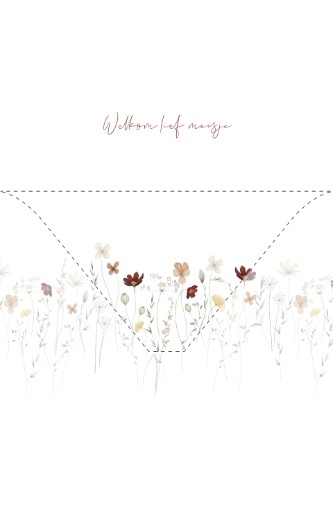 Inlay envelop watercolor bloemetjes