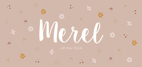 Geboortekaartje meisje bloemetjes