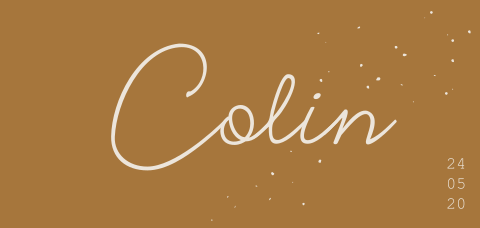 Modern geboortekaartje voor een jongen of meisje