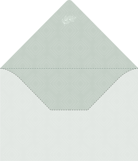 Inlay envelop groen patroon