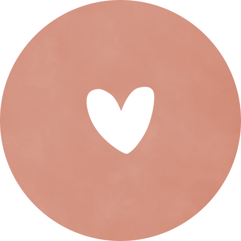 Terracotta sluitzegel met hartje