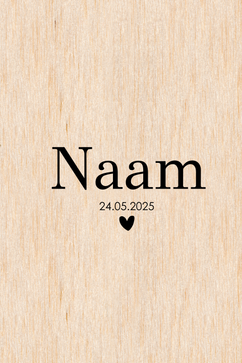 Ontwerp zelf je staande kaart van hout
