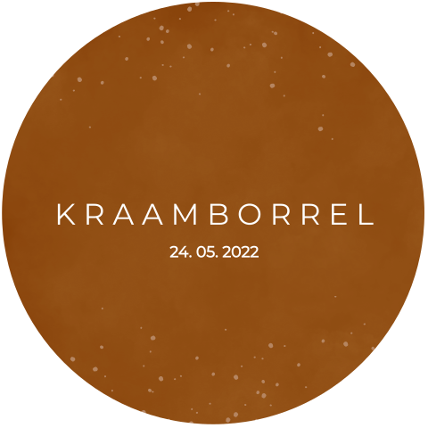 Kraamborrel kaartje rond cognac