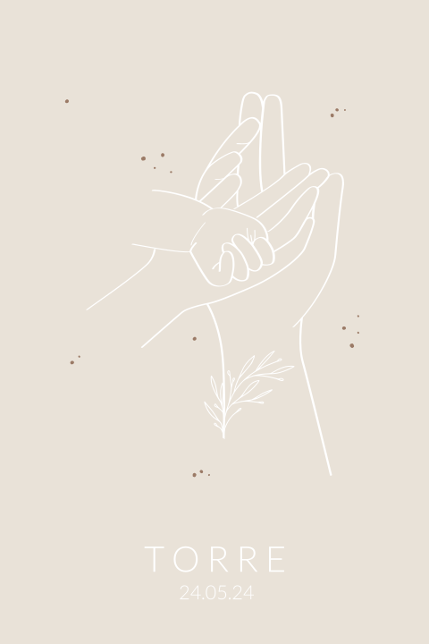 Tuinbord handen line art