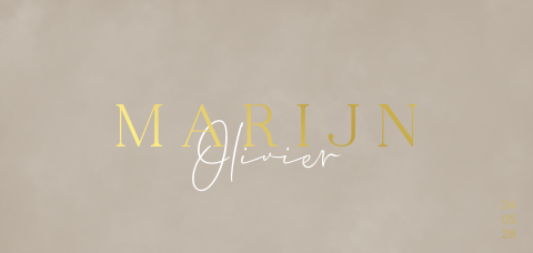 Minimalistisch liggend geboortekaartje velvetlook